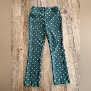 Free People Polka Dot Pants - Green and Orange 8